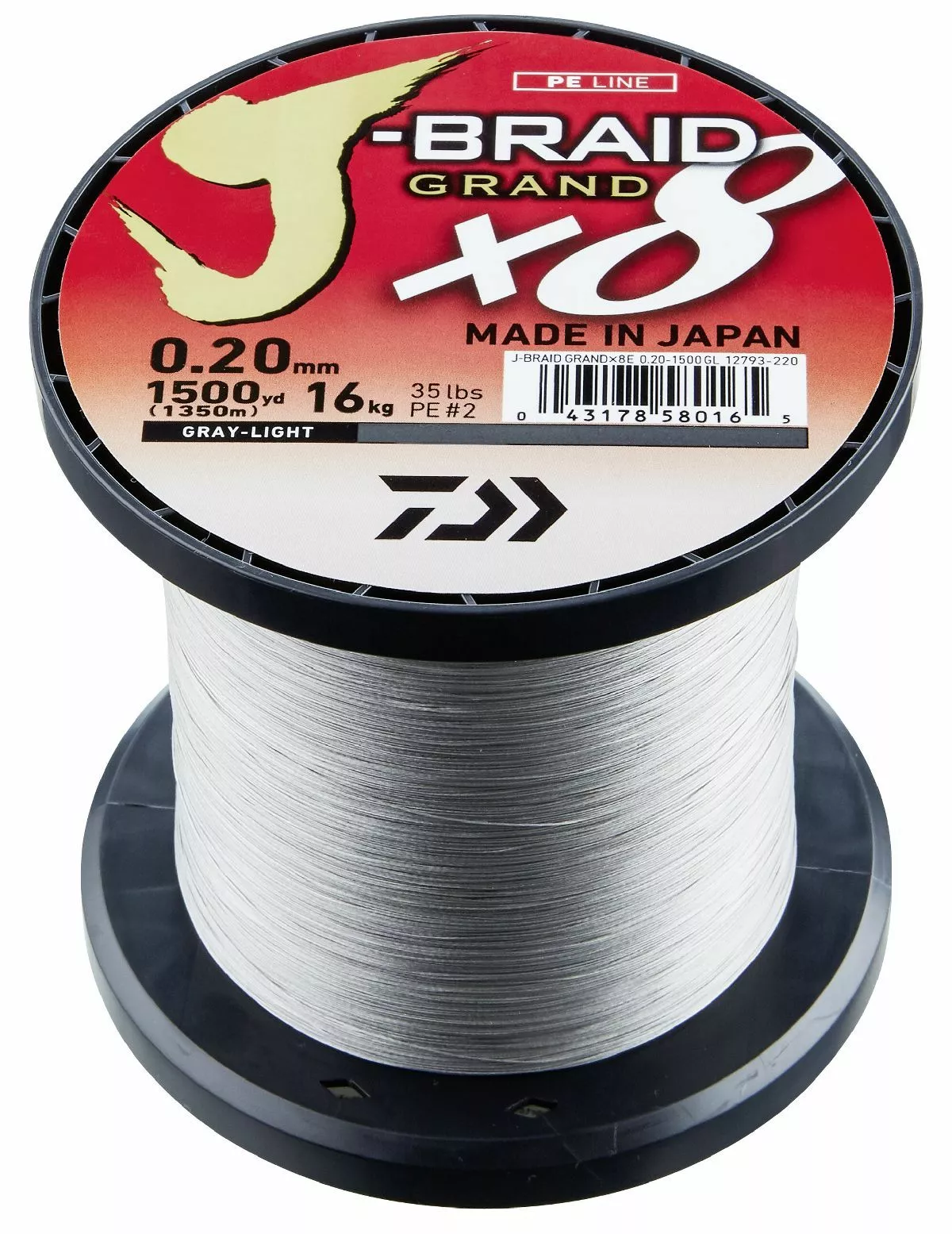 Daiwa J-Braid Grand X8 Gray Light 0,24mm 3 Daiwa J-Braid Grand X8 Gray Light 0,24mm