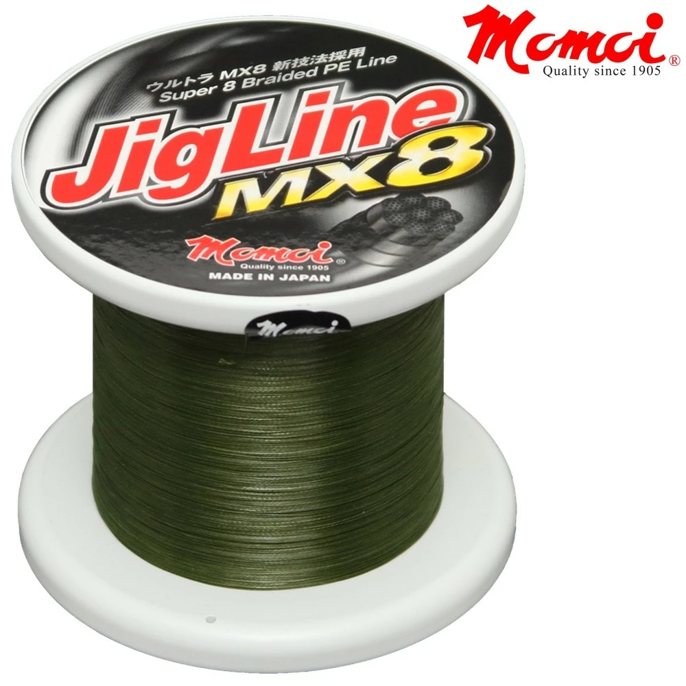 Momoi PE JigLine MX8 Moss Green 0,28MM 3 Momoi PE JigLine MX8 Moss Green 0,28MM