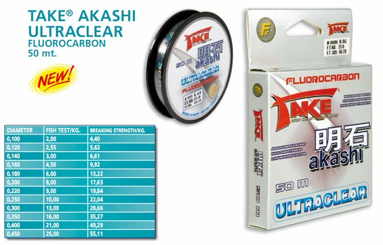 Akashi Fluorocarbon 0,50 Mm 100 Meter 4 Akashi Fluorocarbon 0,50 Mm 100 Meter - Afbeelding 2